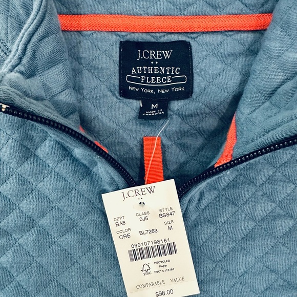 *NWT* J. Crew Authentic Fleece Pullover - Picture 3 of 3